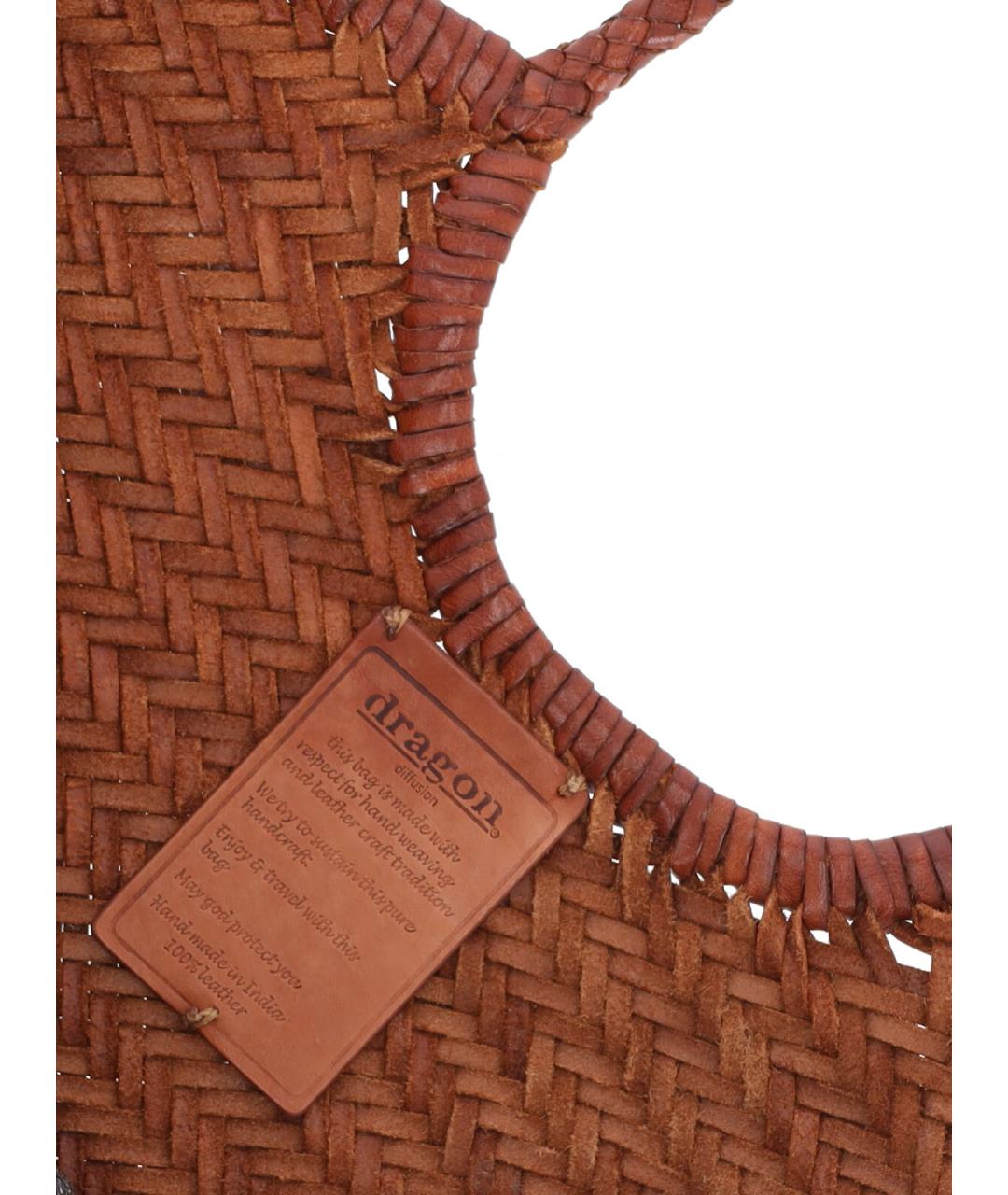 Dragon Diffusion Коричневая пелетеная сумка тоут, фото 4