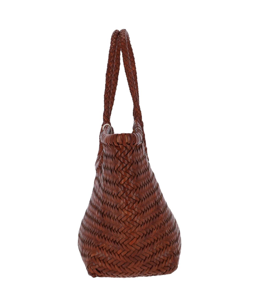 Dragon Diffusion Коричневая пелетеная сумка тоут, фото 5