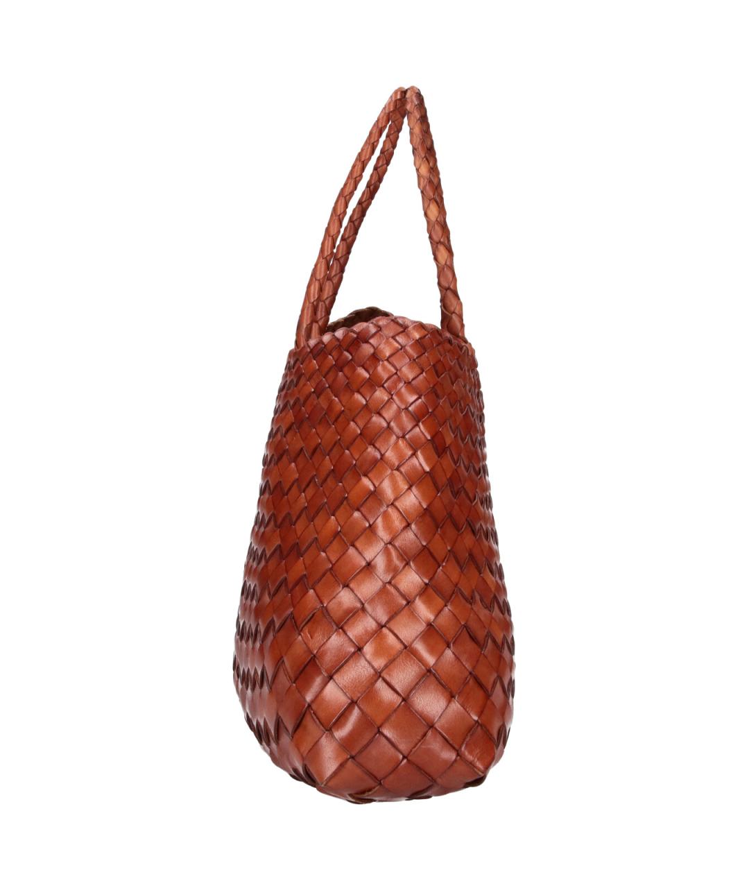 Dragon Diffusion Коричневая кожаная сумка тоут, фото 5