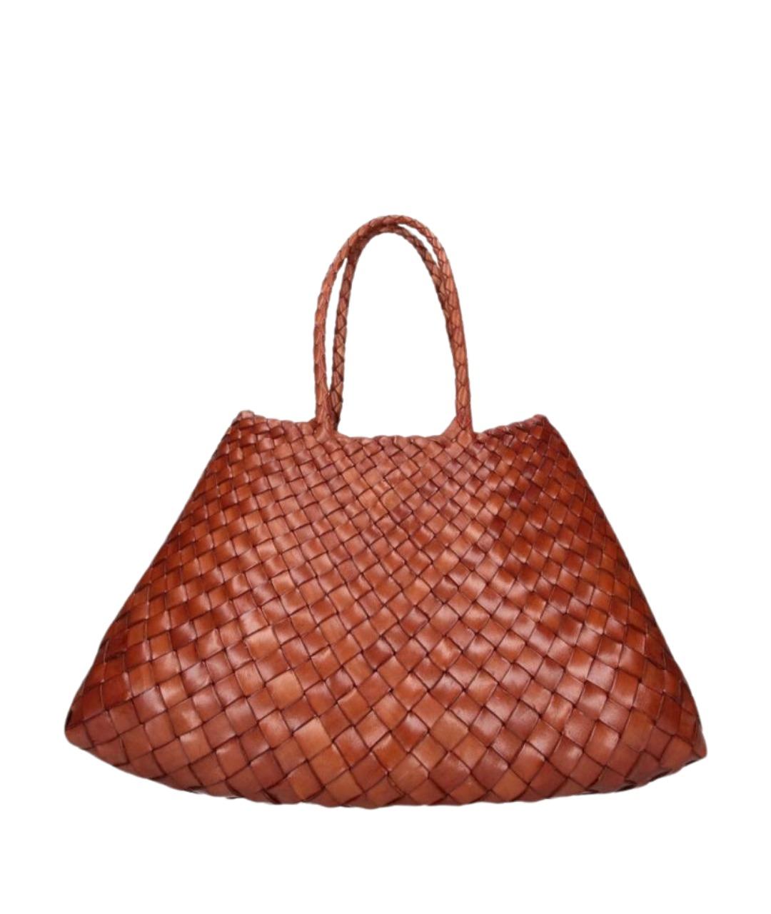 Dragon Diffusion Коричневая кожаная сумка тоут, фото 1