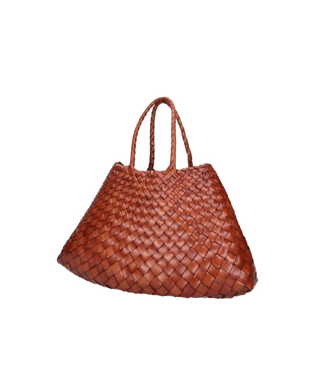 Dragon Diffusion Коричневая кожаная сумка тоут, фото 2