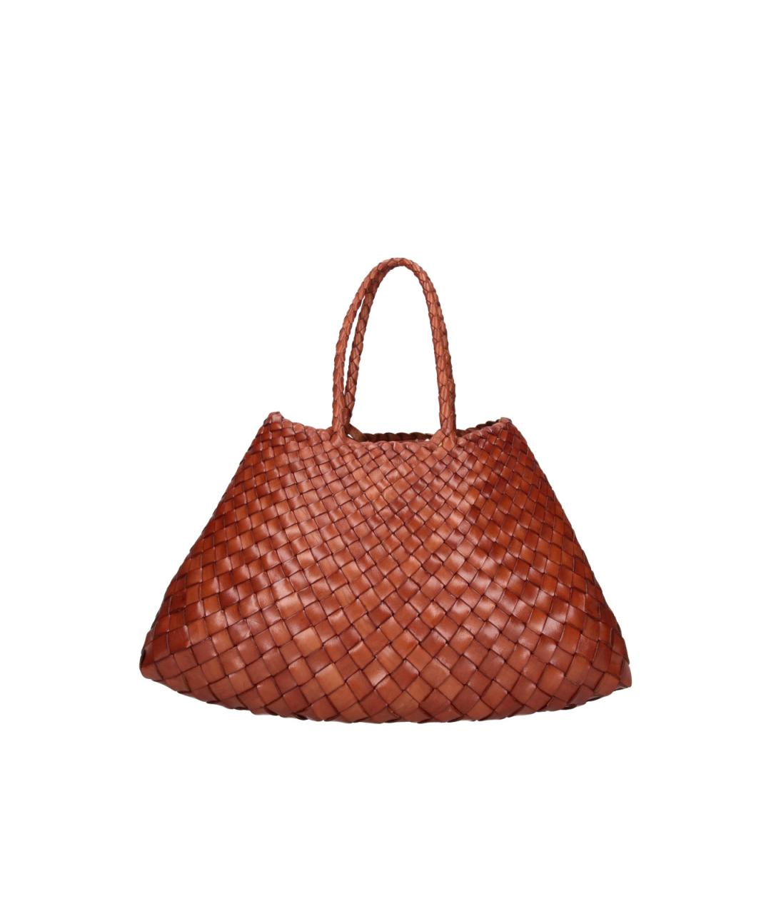 Dragon Diffusion Коричневая кожаная сумка тоут, фото 3