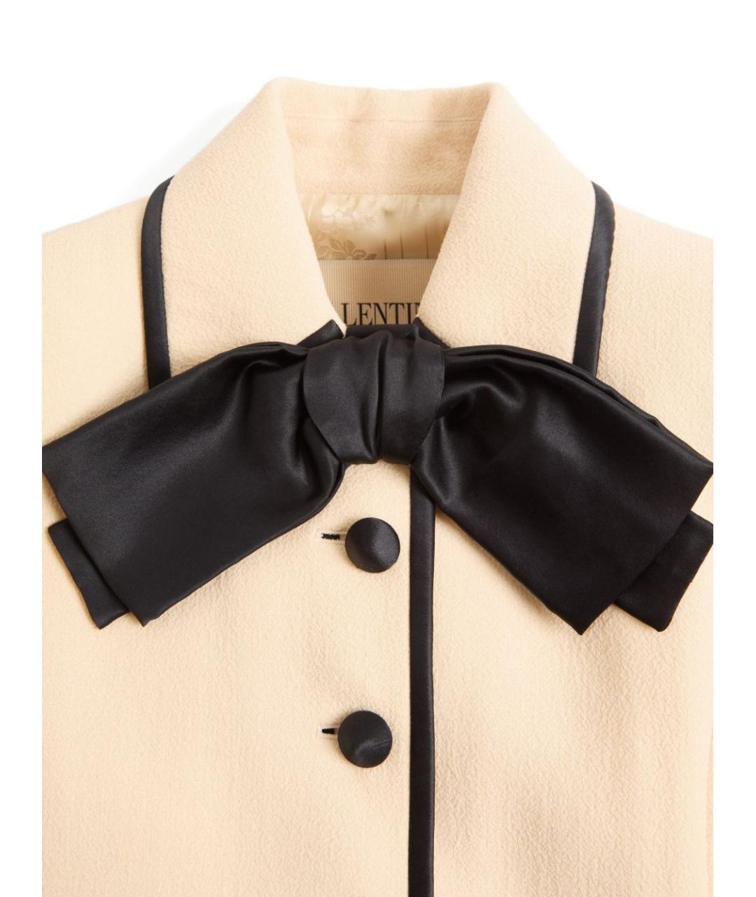 VALENTINO Бежевый шерстяной жакет/пиджак, фото 2