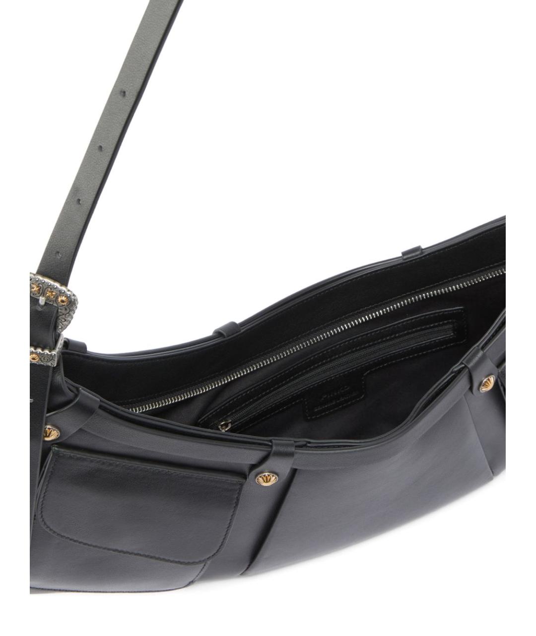 PINKO Черная кожаная сумка через плечо, фото 4