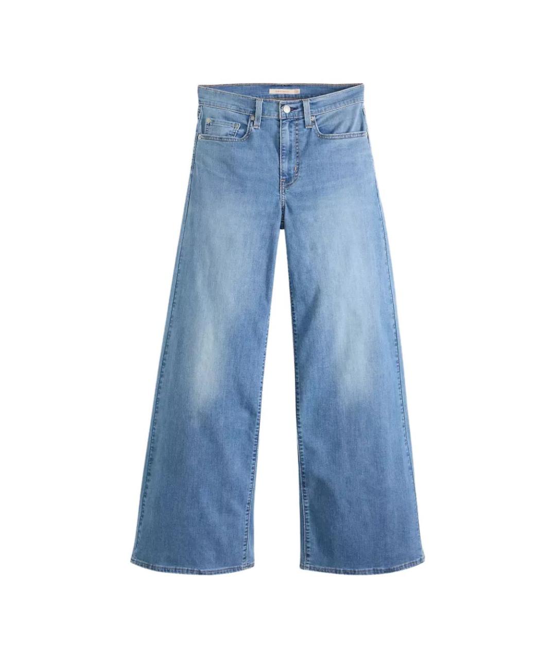 LEVI'S Голубые хлопковые прямые джинсы, фото 1