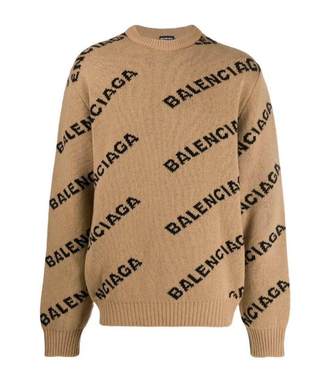 BALENCIAGA Бежевый шерстяной джемпер / свитер, фото 1