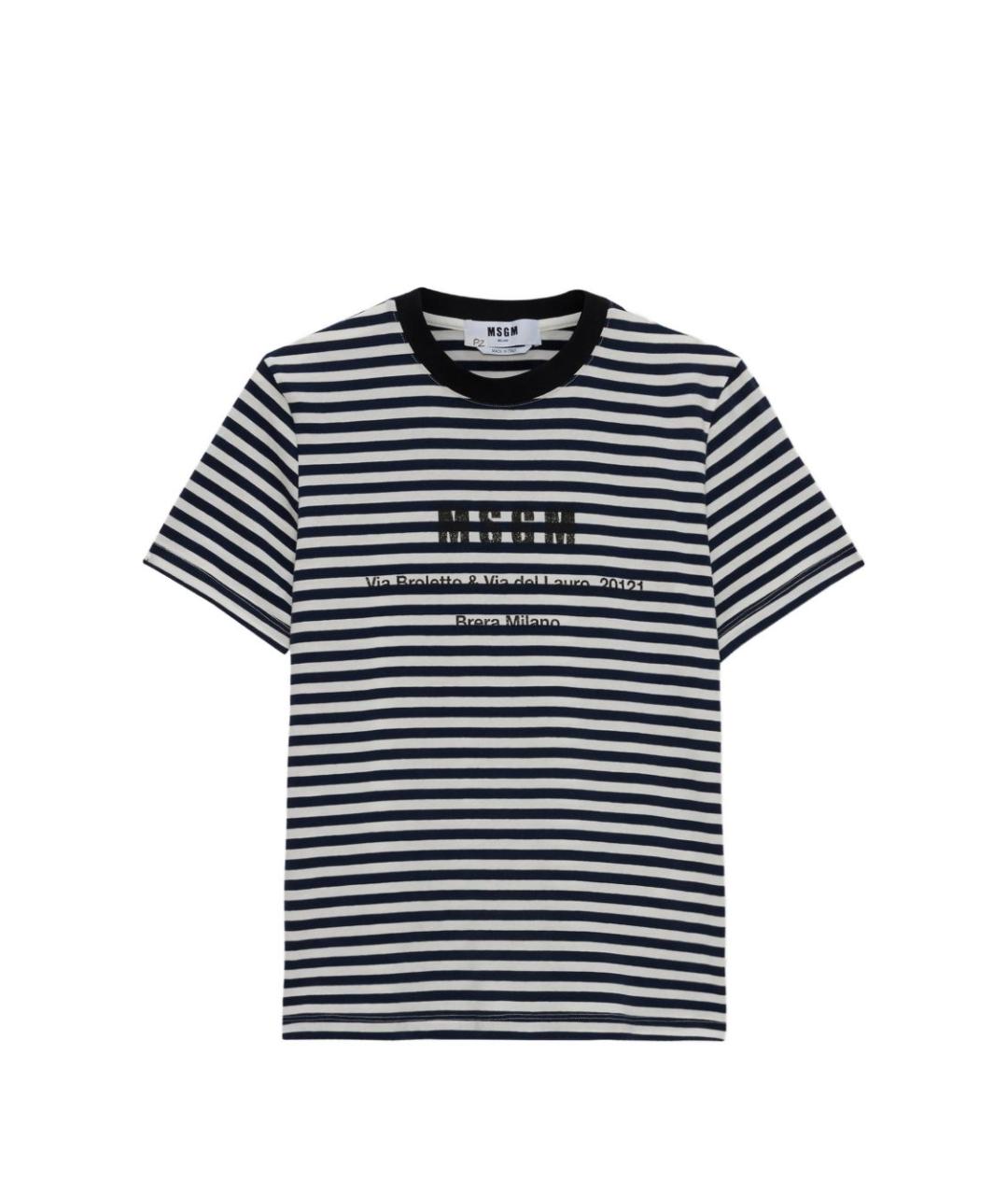 MSGM Синяя хлопковая футболка, фото 1