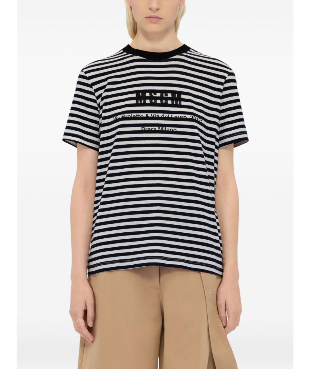 MSGM Синяя хлопковая футболка, фото 5