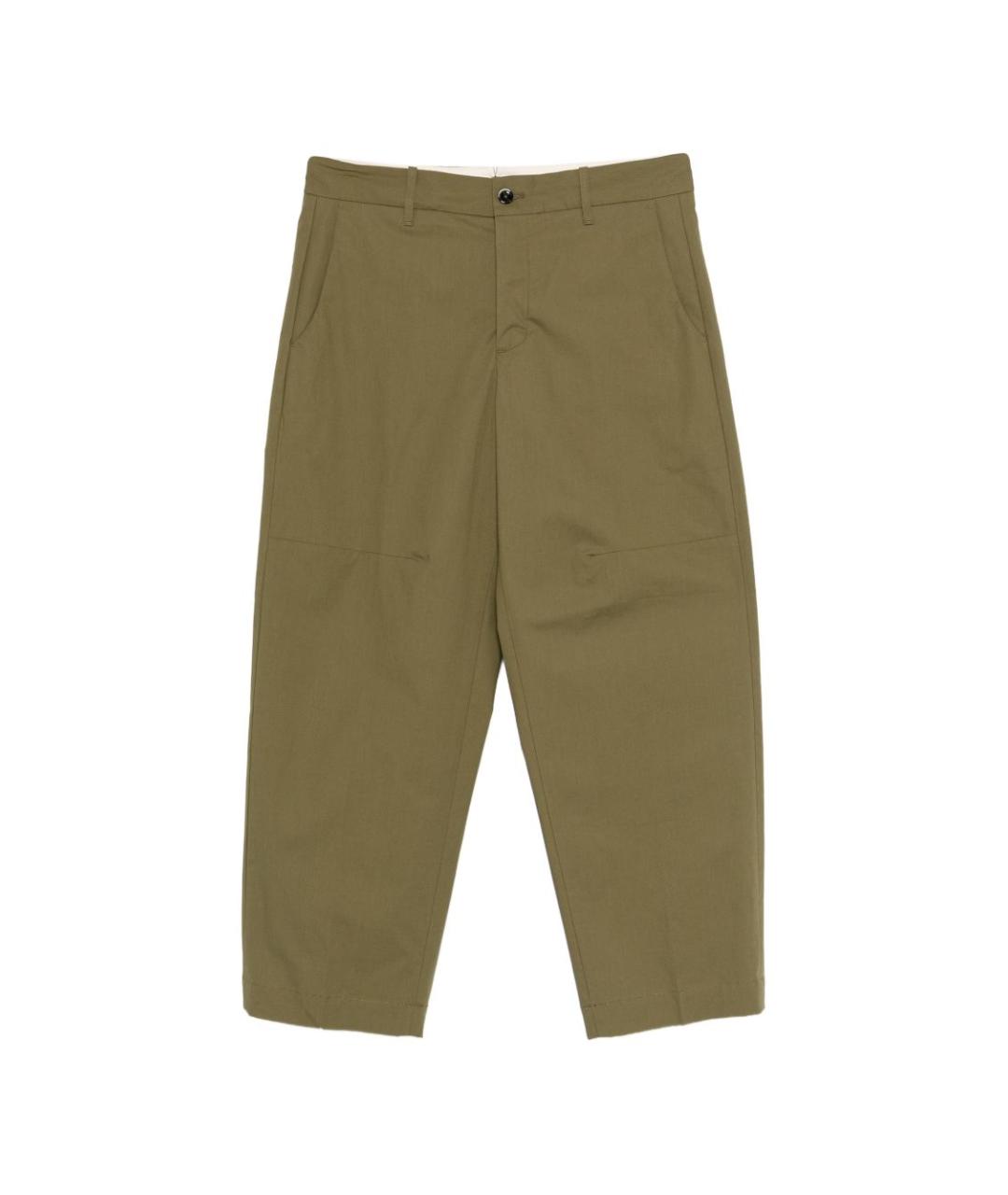 NINE IN THE MORNING Зеленые хлопковые повседневные брюки, фото 1