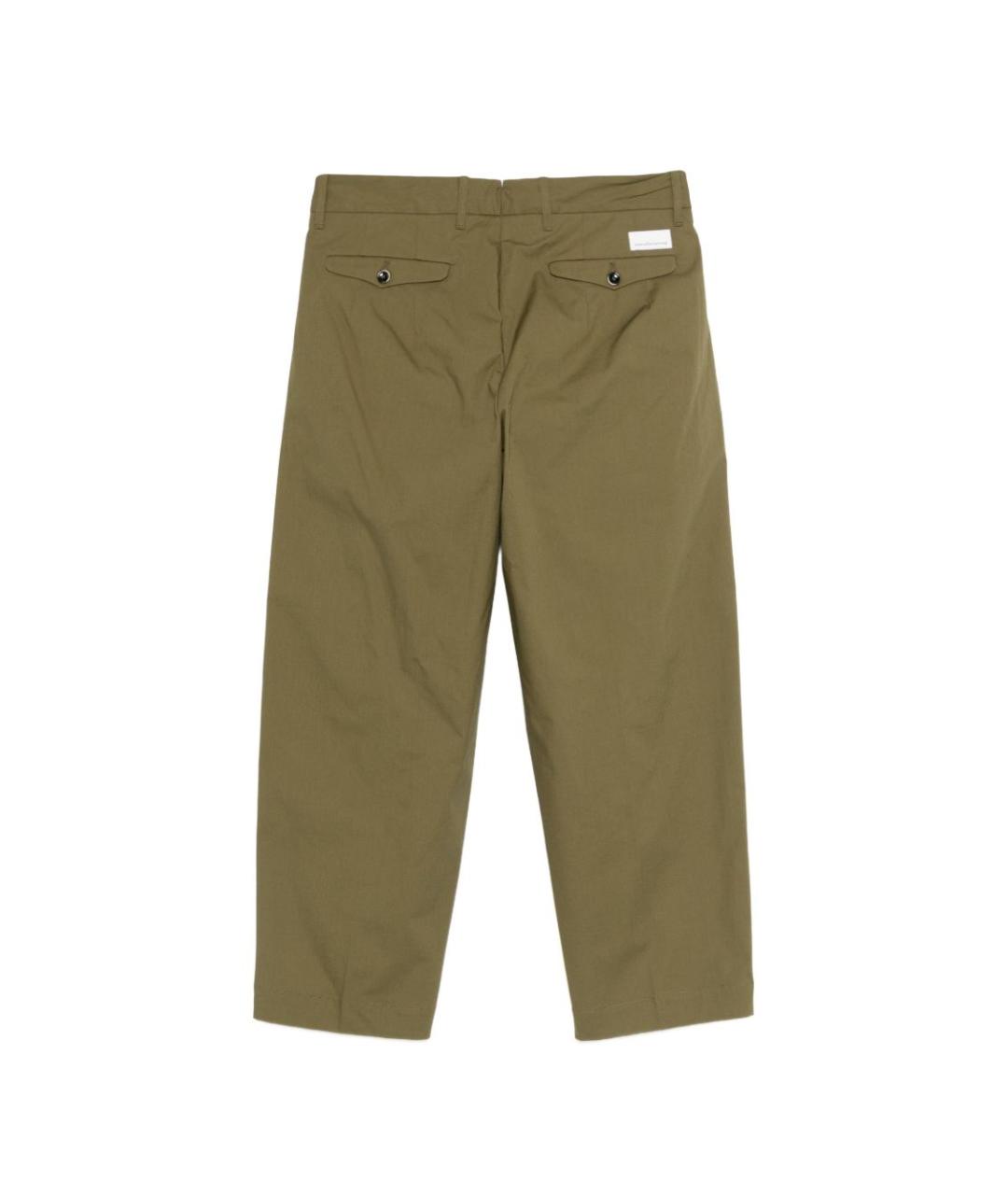 NINE IN THE MORNING Зеленые хлопковые повседневные брюки, фото 2