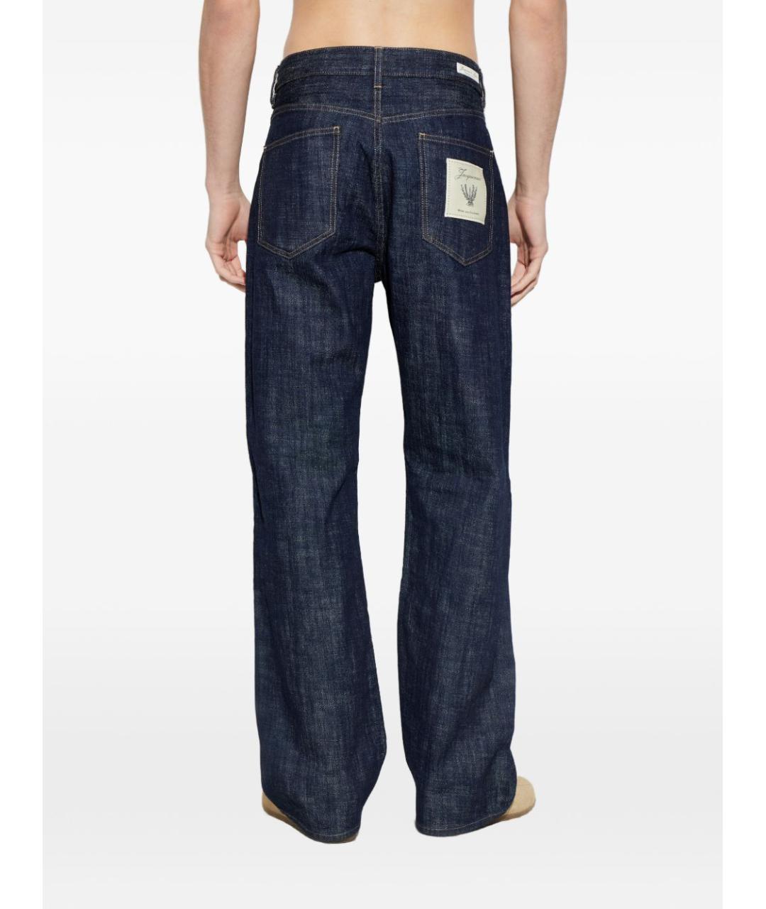 JACQUEMUS Синие хлопковые прямые джинсы, фото 3