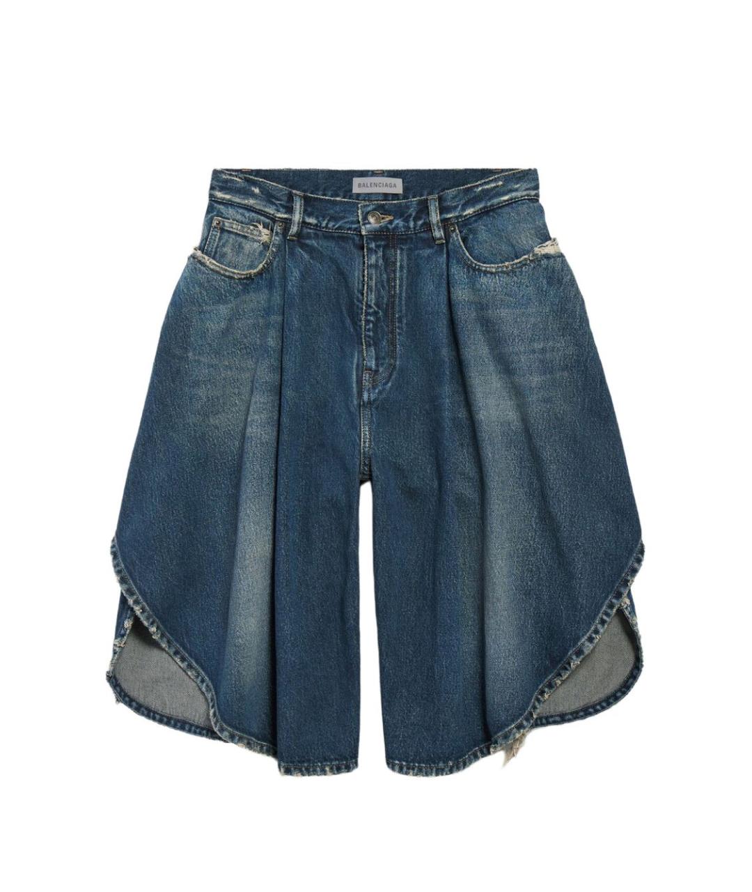 BALENCIAGA Синие хлопковые шорты, фото 1
