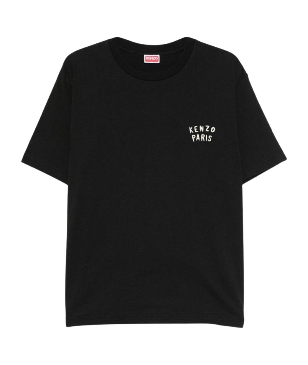 KENZO Черная хлопковая футболка, фото 1