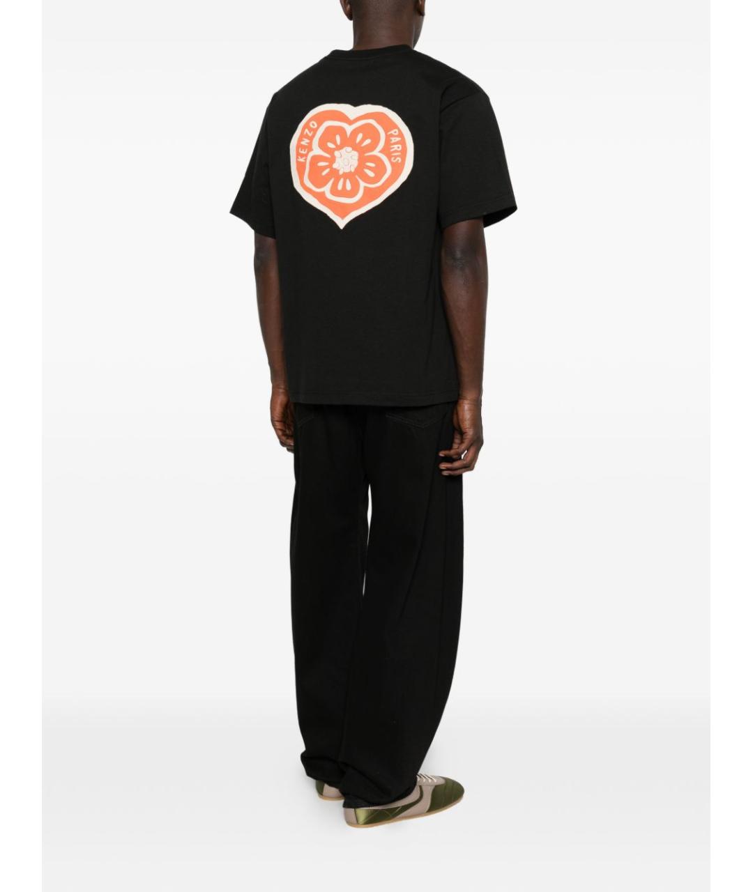 KENZO Черная хлопковая футболка, фото 4