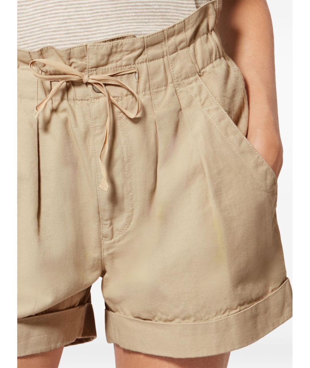 ISABEL MARANT Бежевые хлопковые шорты, фото 2