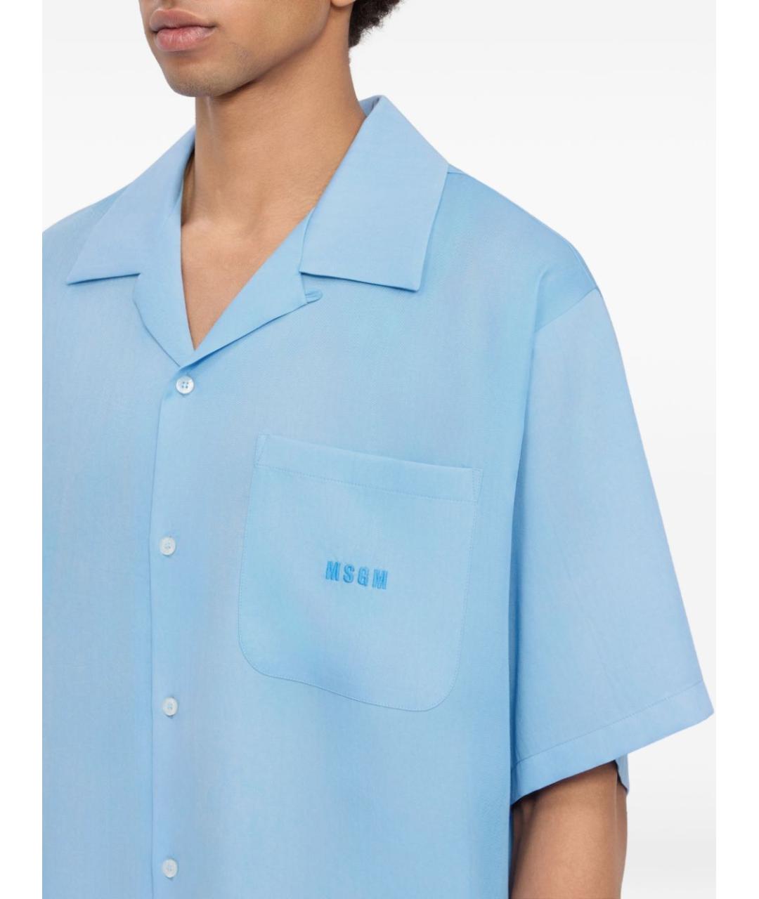 MSGM Голубая кэжуал рубашка, фото 3