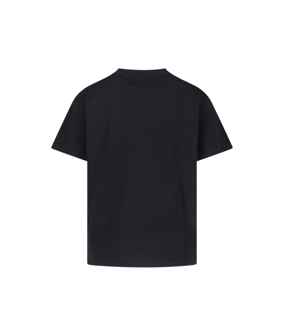 MM6 MAISON MARGIELA Черная хлопковая футболка, фото 2