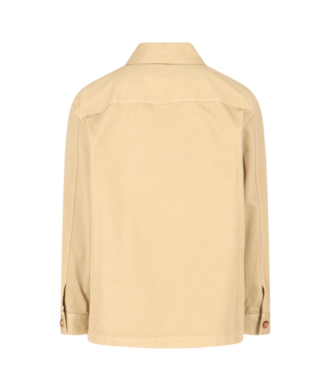 SAINT LAURENT Бежевая хлопковая кэжуал рубашка, фото 2