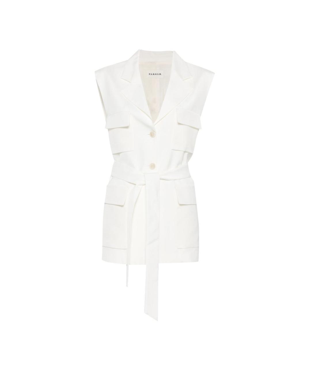 P.A.R.O.S.H. Белый вискозный жилет, фото 6