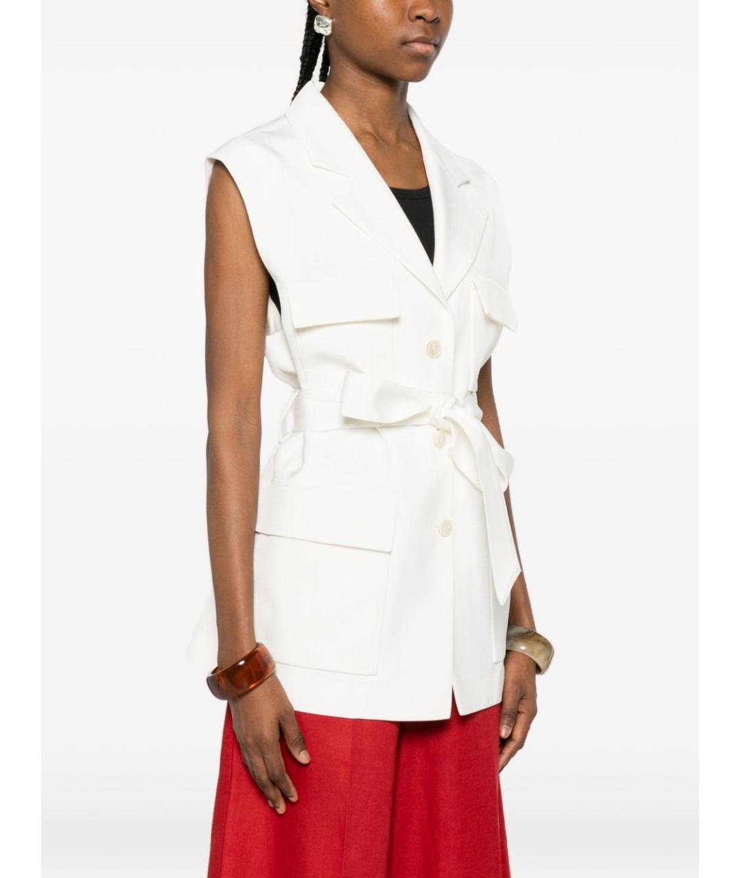 P.A.R.O.S.H. Белый вискозный жилет, фото 4