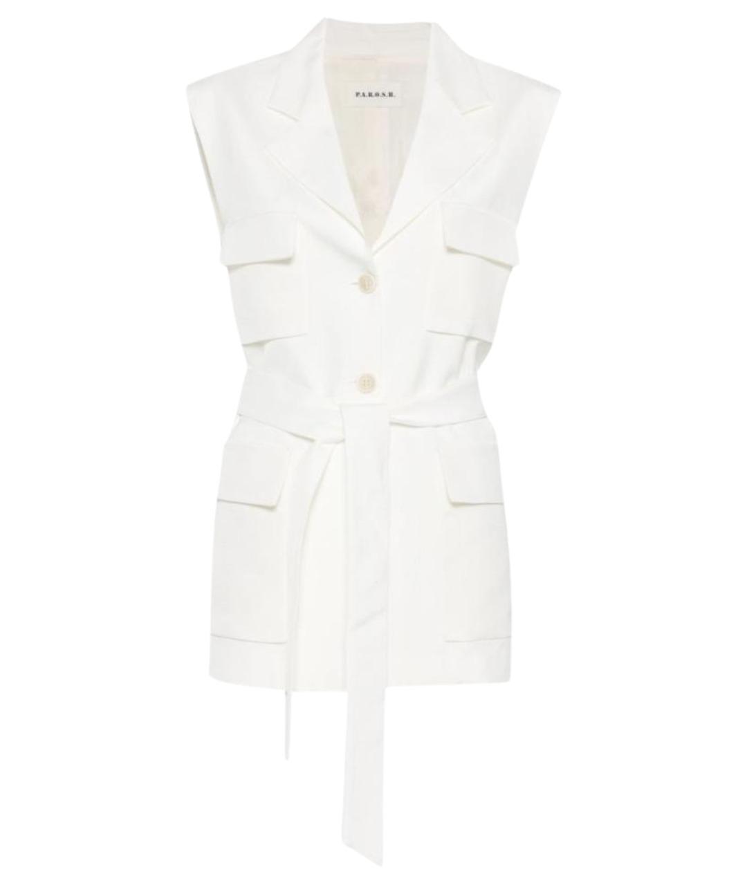 P.A.R.O.S.H. Белый вискозный жилет, фото 1