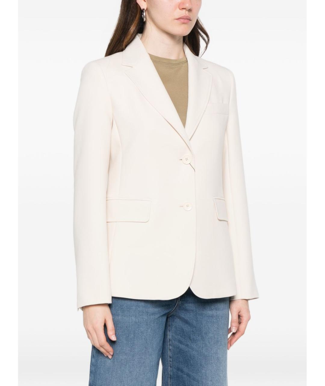 WEEKEND MAX MARA Бежевый полиэстеровый жакет/пиджак, фото 4