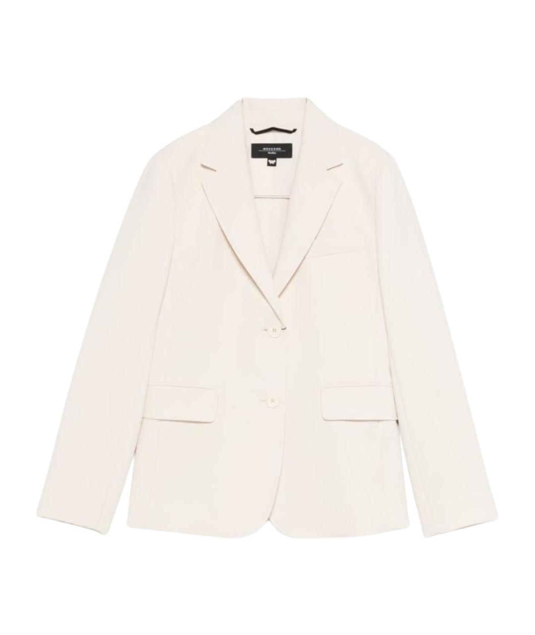 WEEKEND MAX MARA Бежевый полиэстеровый жакет/пиджак, фото 1