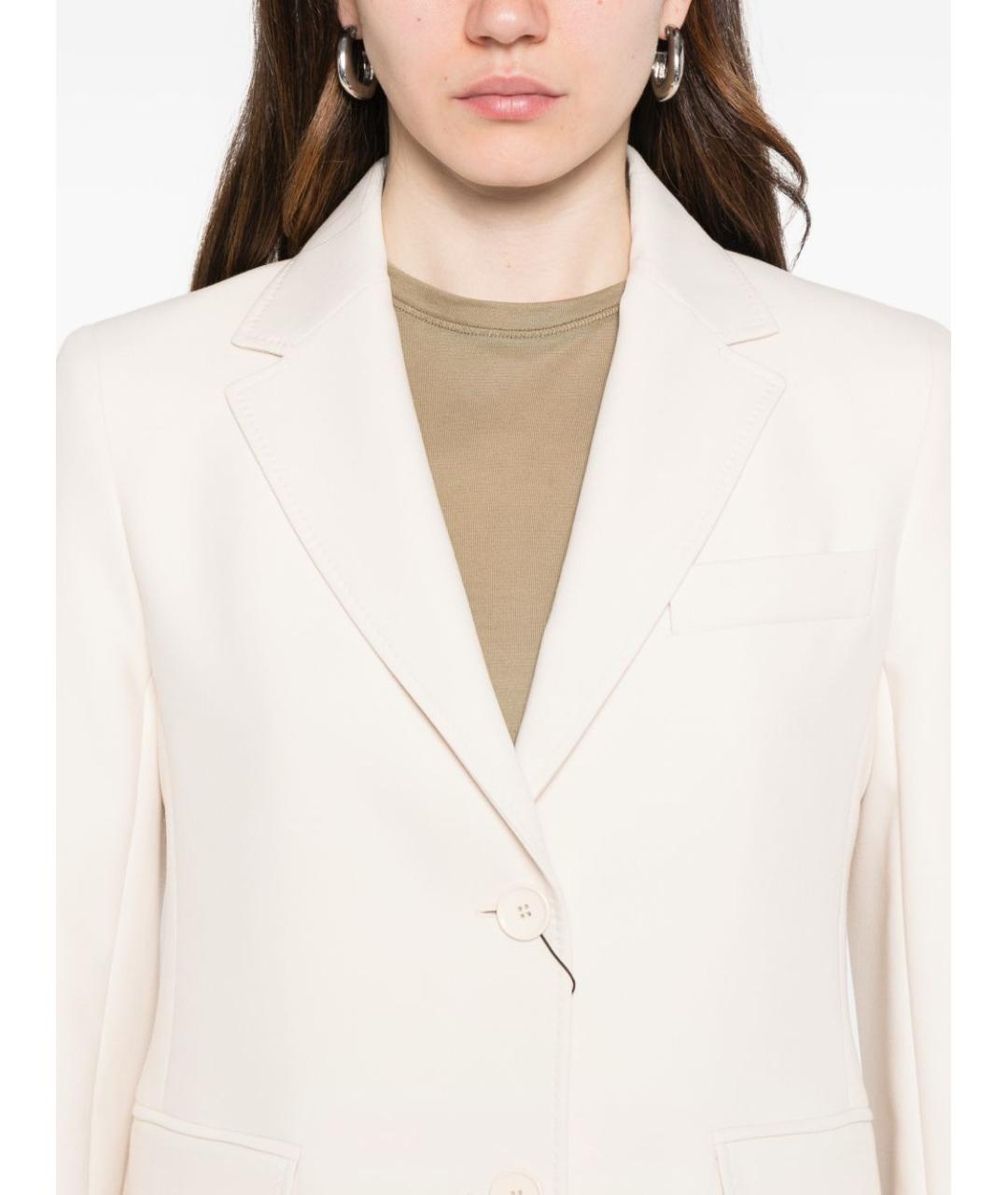 WEEKEND MAX MARA Бежевый полиэстеровый жакет/пиджак, фото 3