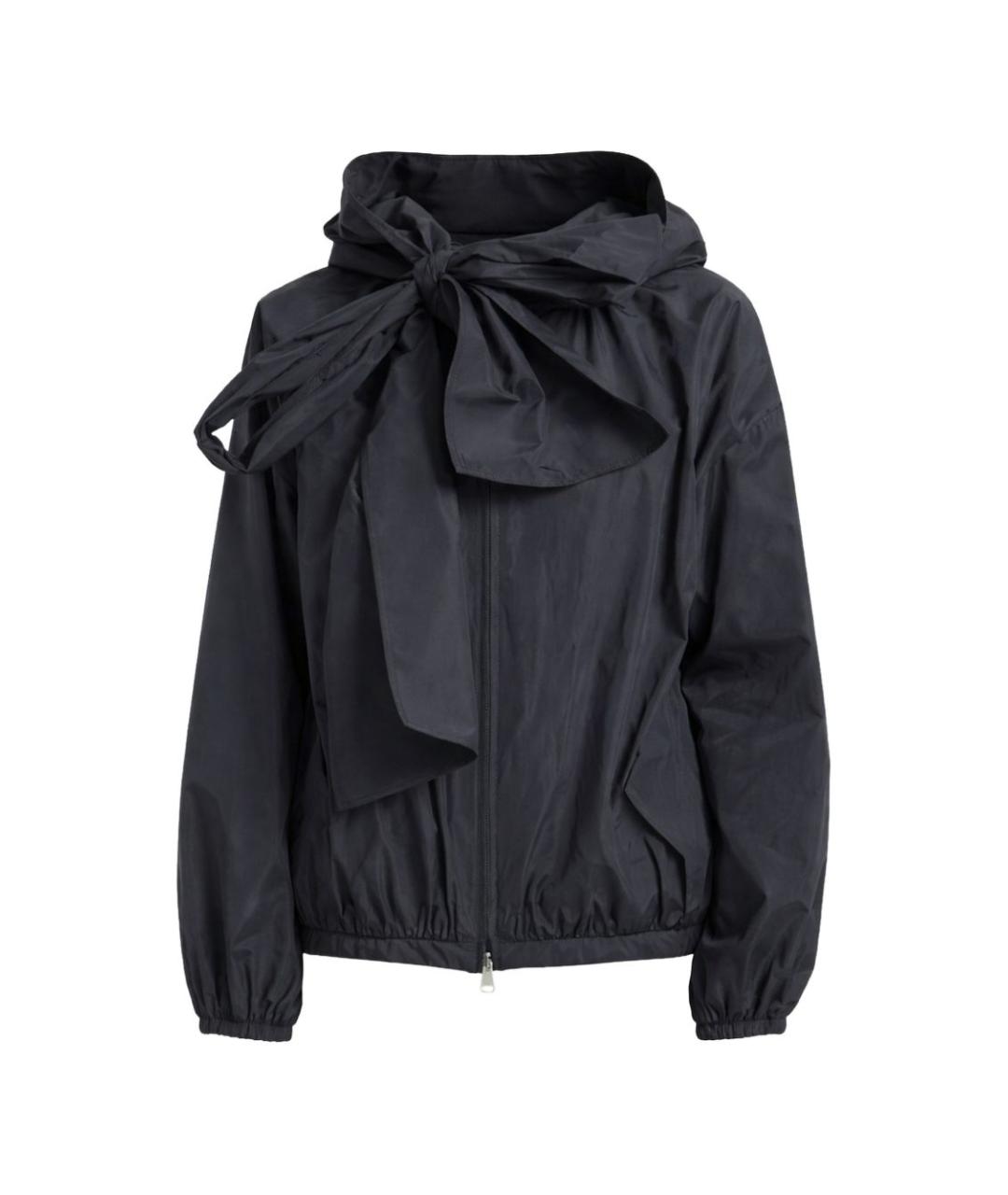 MONCLER Темно-синяя полиэстеровая куртка, фото 1