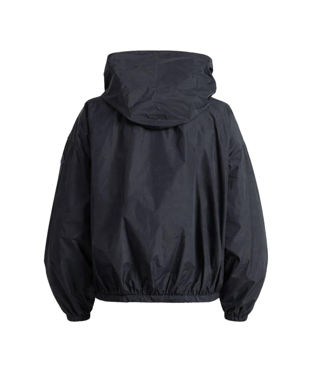 MONCLER Темно-синяя полиэстеровая куртка, фото 2