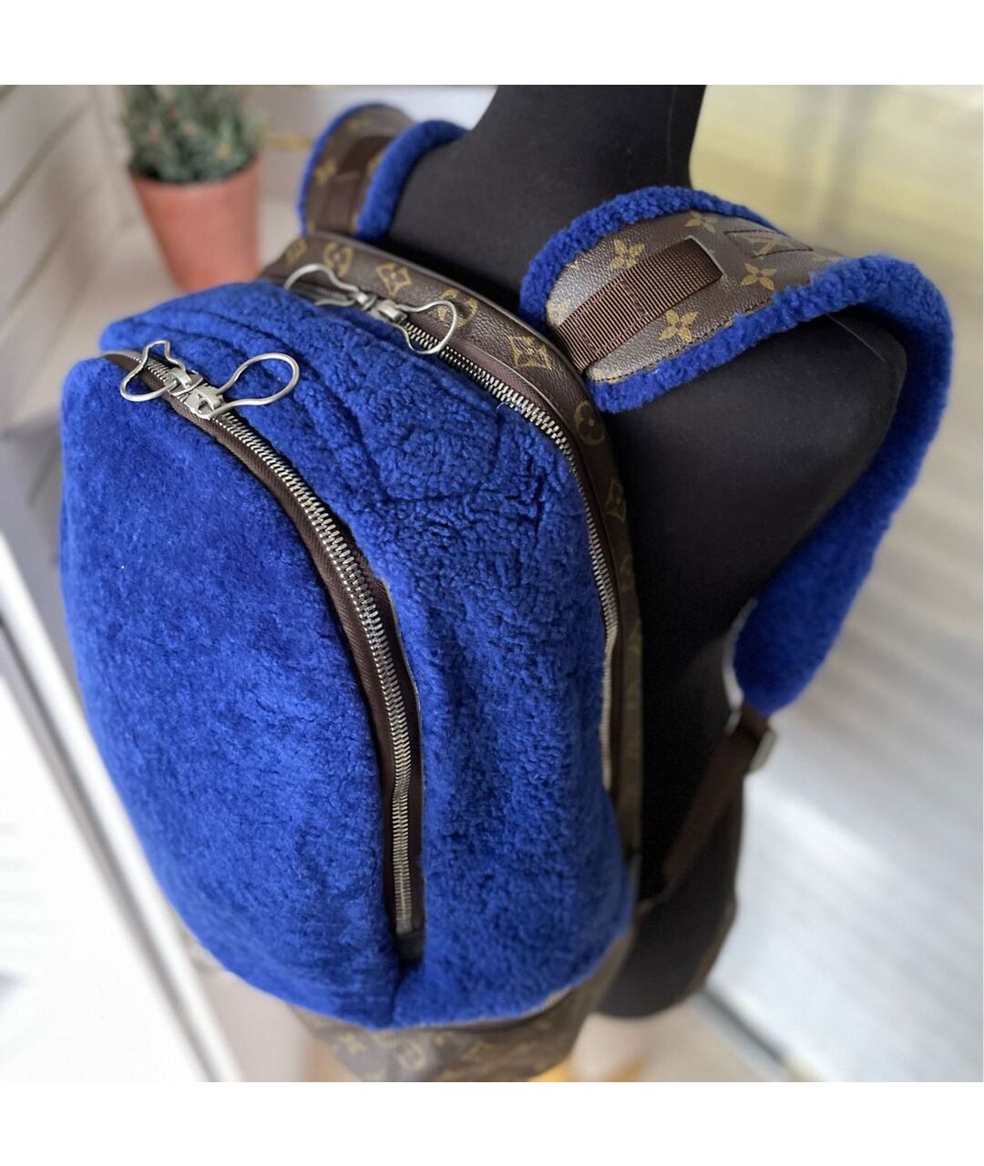 LOUIS VUITTON PRE-OWNED Синий рюкзак, фото 3