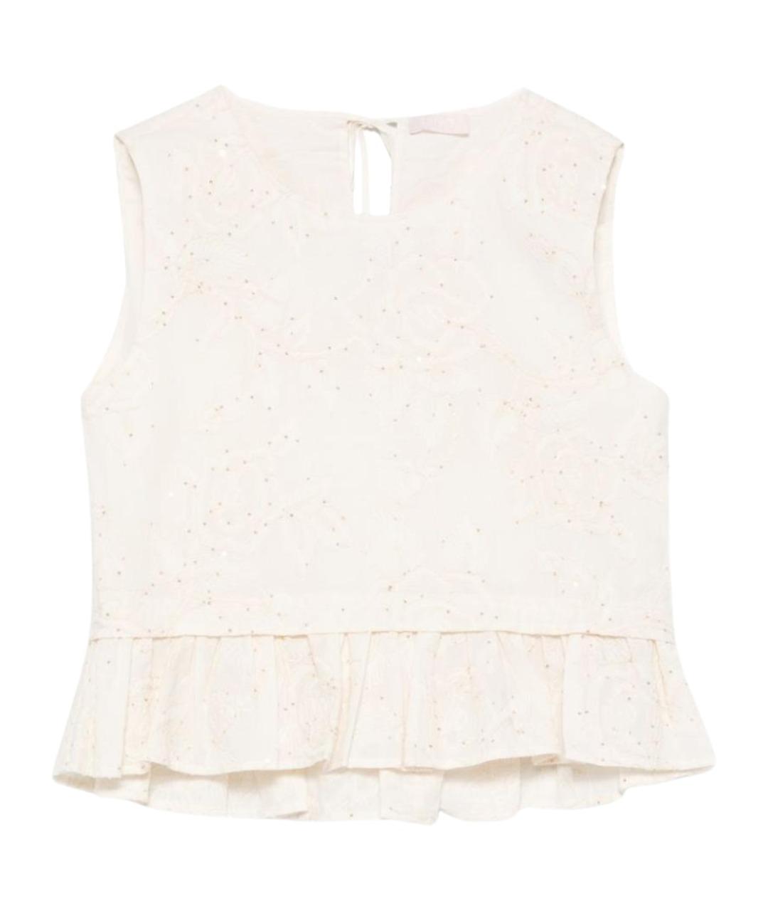 LIU JO Бежевая хлопковая блузы, фото 1