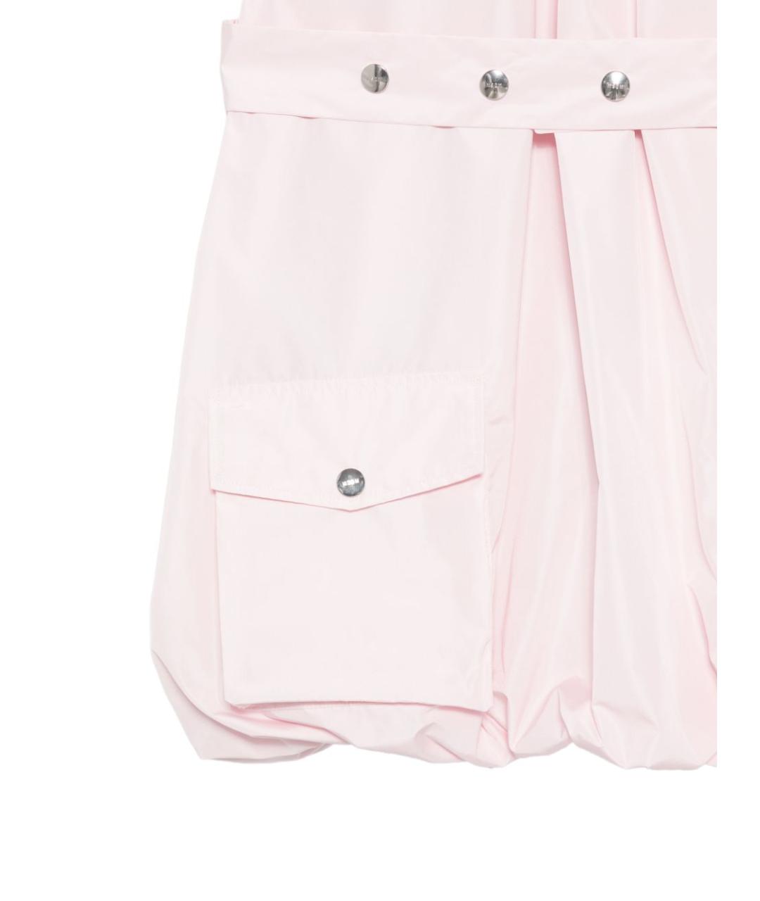 MSGM Розовое полиэстеровое повседневное платье, фото 3