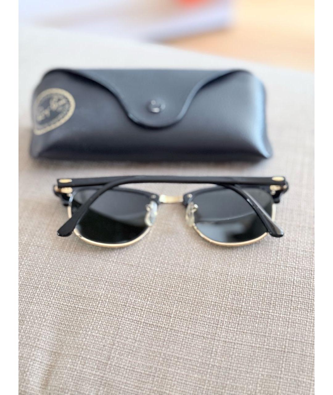 RAY BAN Черные пластиковые солнцезащитные очки, фото 7