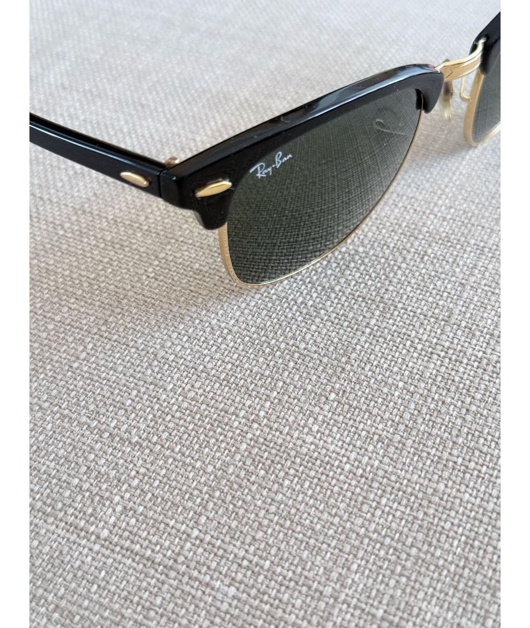 RAY BAN Черные пластиковые солнцезащитные очки, фото 3