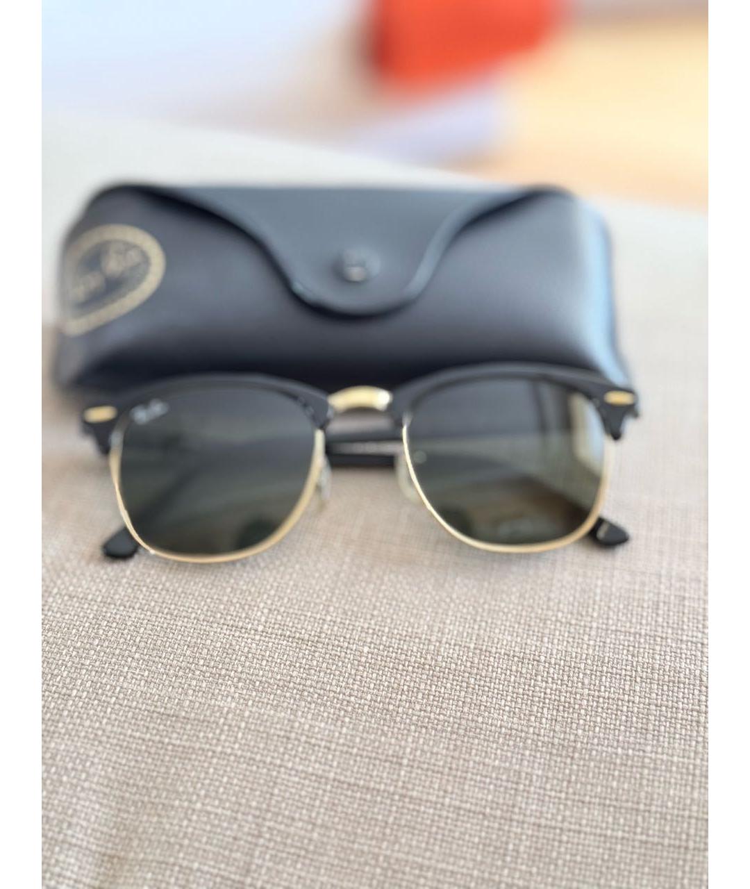 RAY BAN Черные пластиковые солнцезащитные очки, фото 5