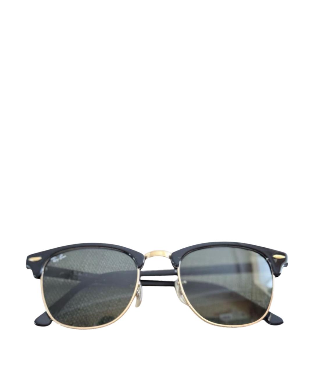 RAY BAN Черные пластиковые солнцезащитные очки, фото 1