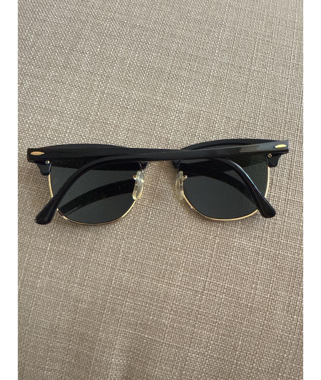 RAY BAN Черные пластиковые солнцезащитные очки, фото 6