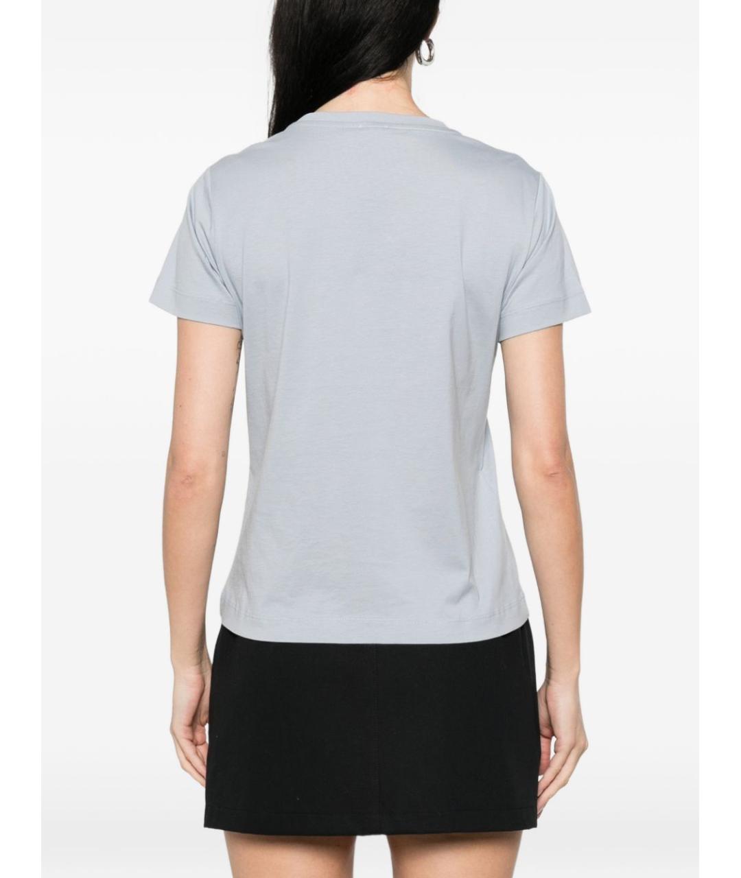 PINKO Голубая хлопковая футболка, фото 3