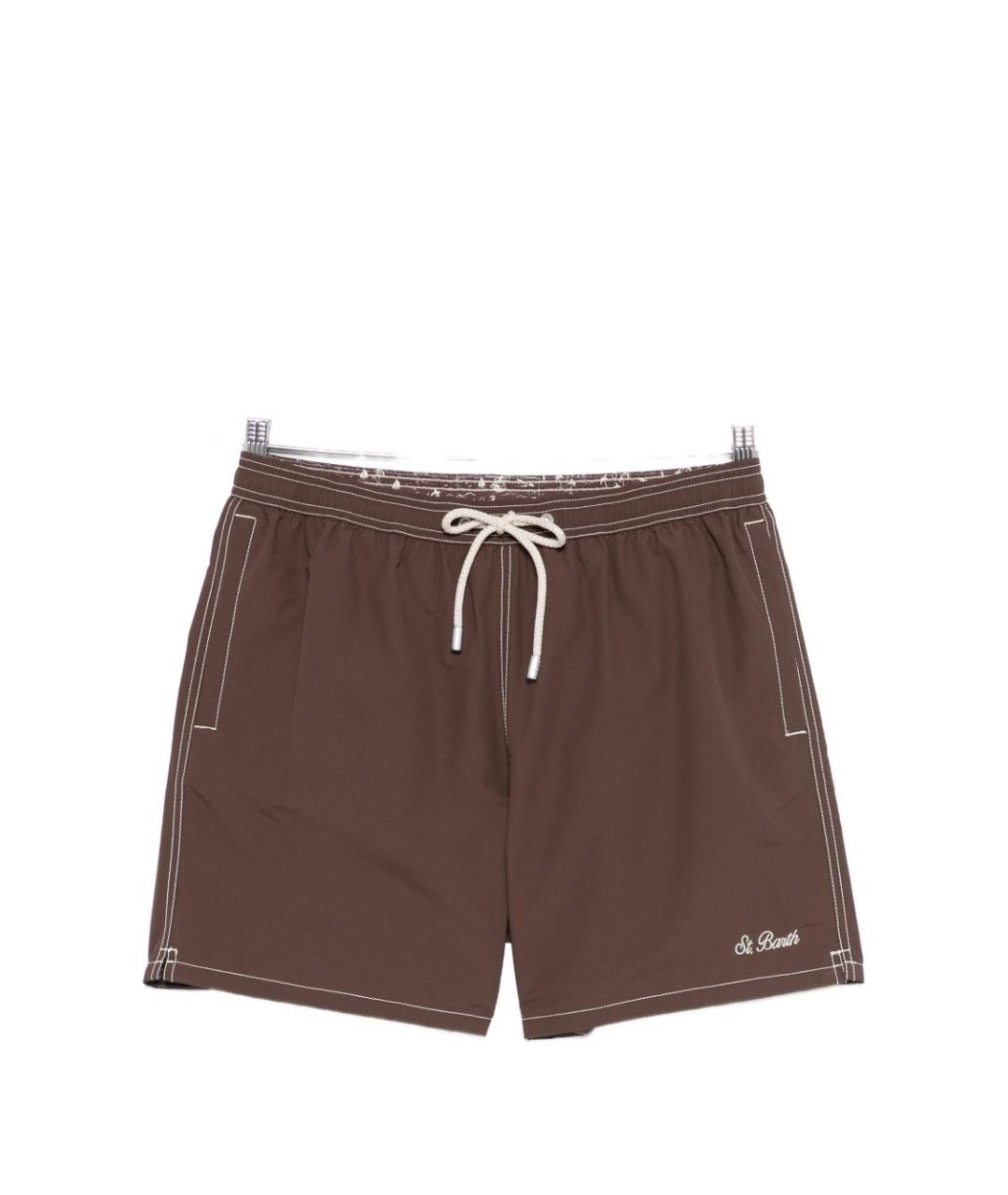MC2 SAINT BARTH Коричневые полиэстеровые плавки, фото 1
