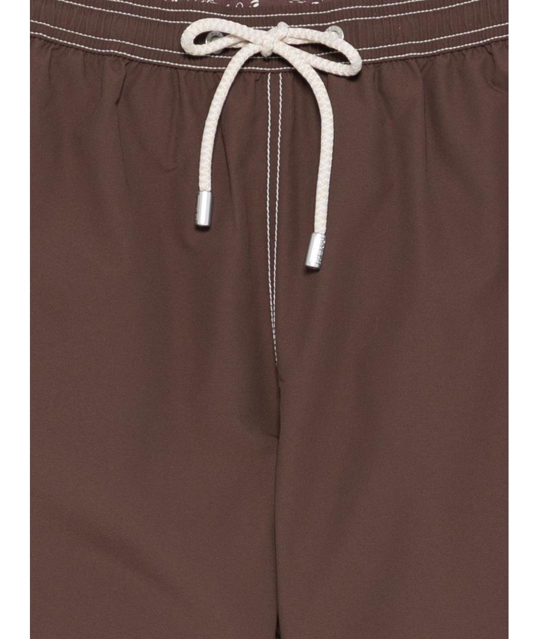 MC2 SAINT BARTH Коричневые полиэстеровые плавки, фото 3