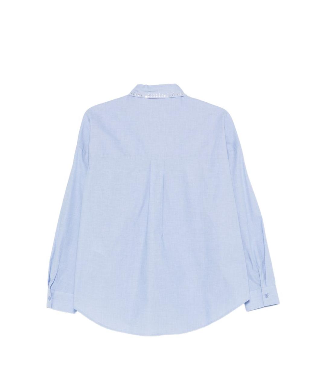 LIU JO Голубая хлопковая рубашка, фото 2