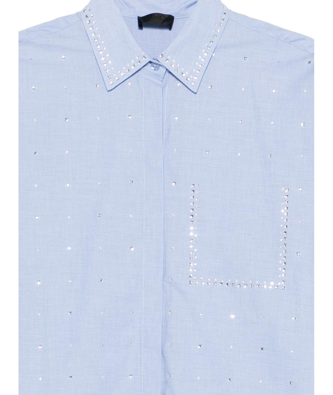 LIU JO Голубая хлопковая рубашка, фото 3