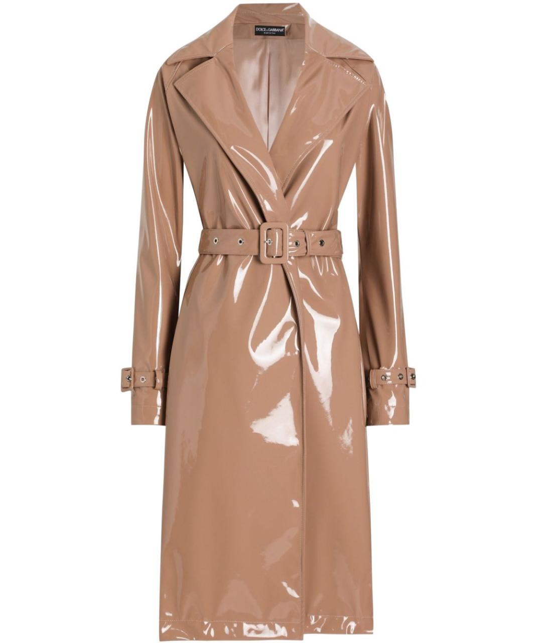 DOLCE&GABBANA Бежевый синтетический тренч/плащ, фото 1