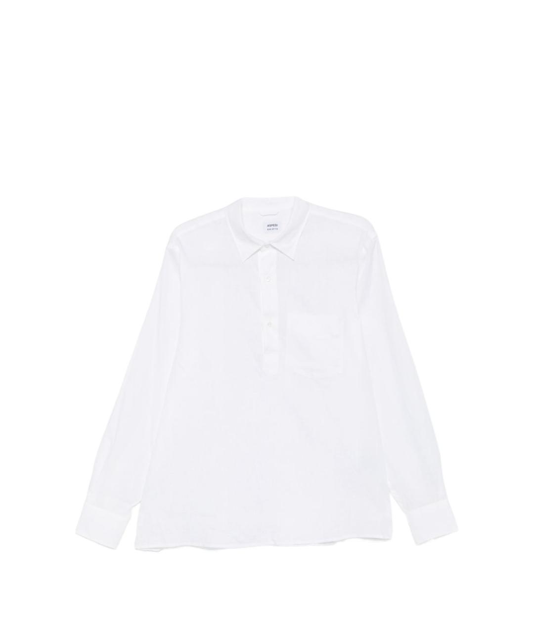 ASPESI Белая льняная кэжуал рубашка, фото 1