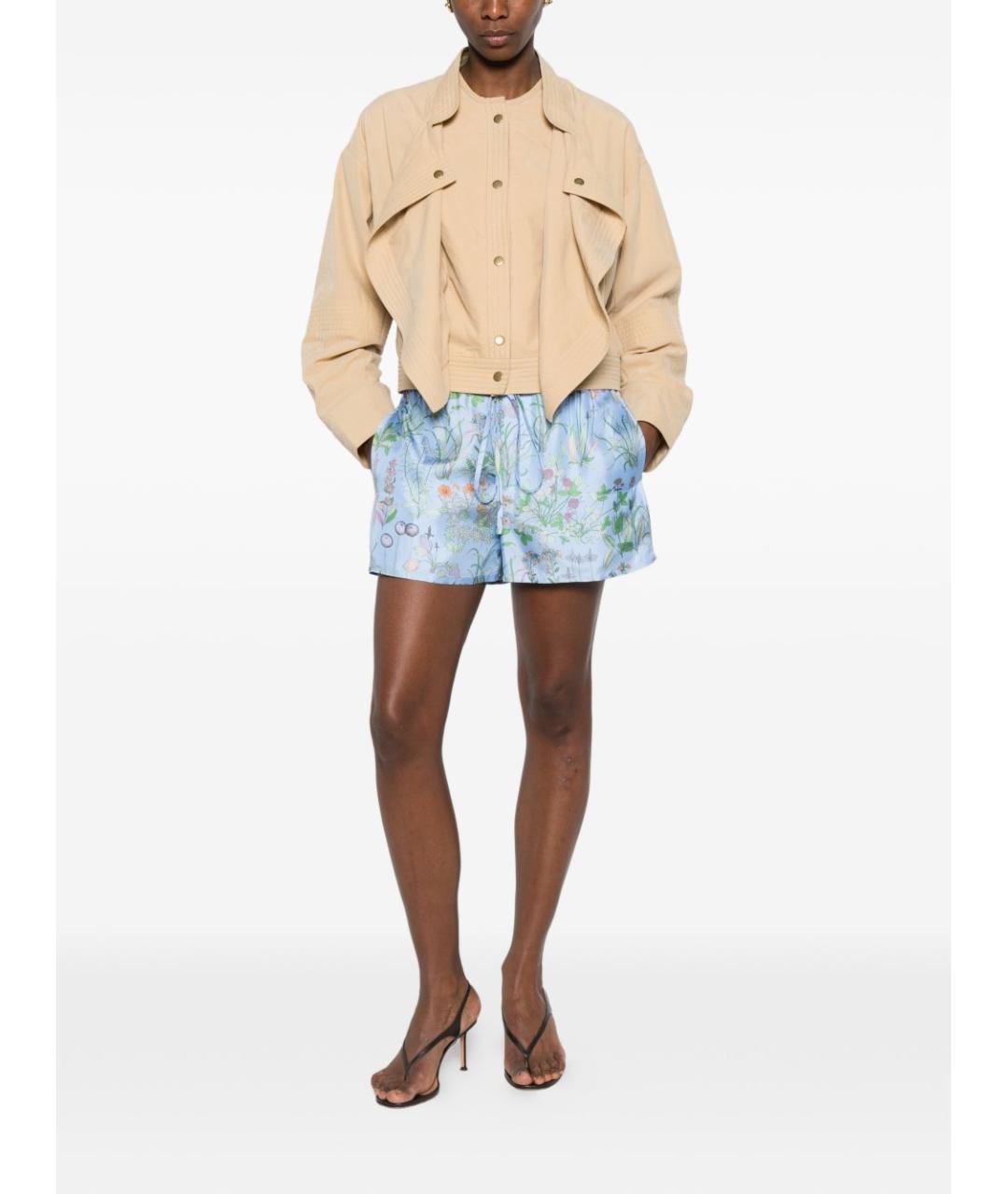 GUCCI Мульти шелковые шорты, фото 3