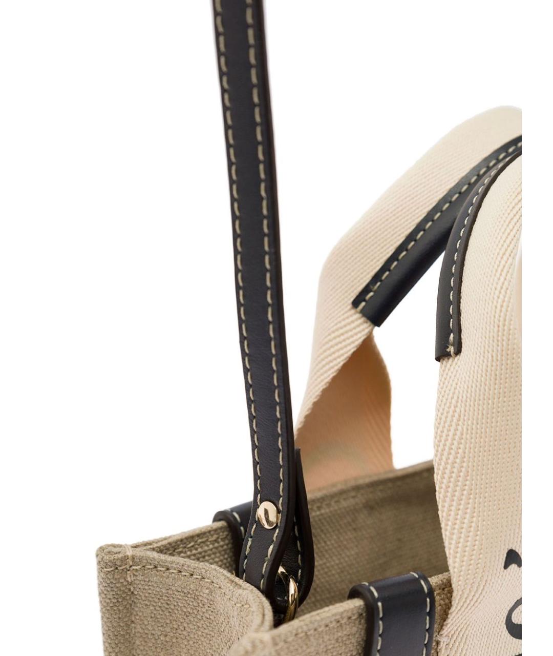 CHLOE Бежевая тканевая сумка тоут, фото 4