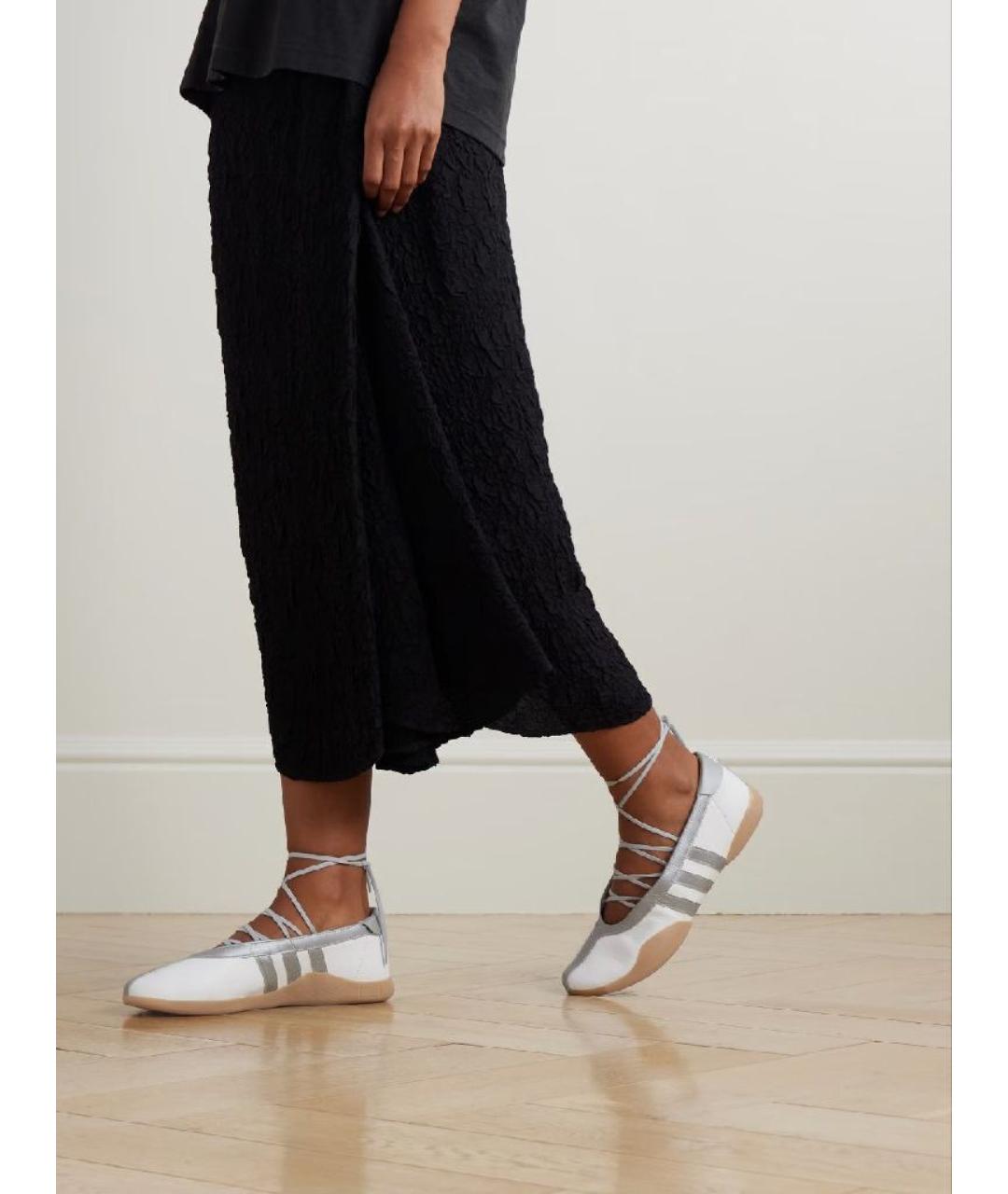 ADIDAS Белые кожаные балетки, фото 2