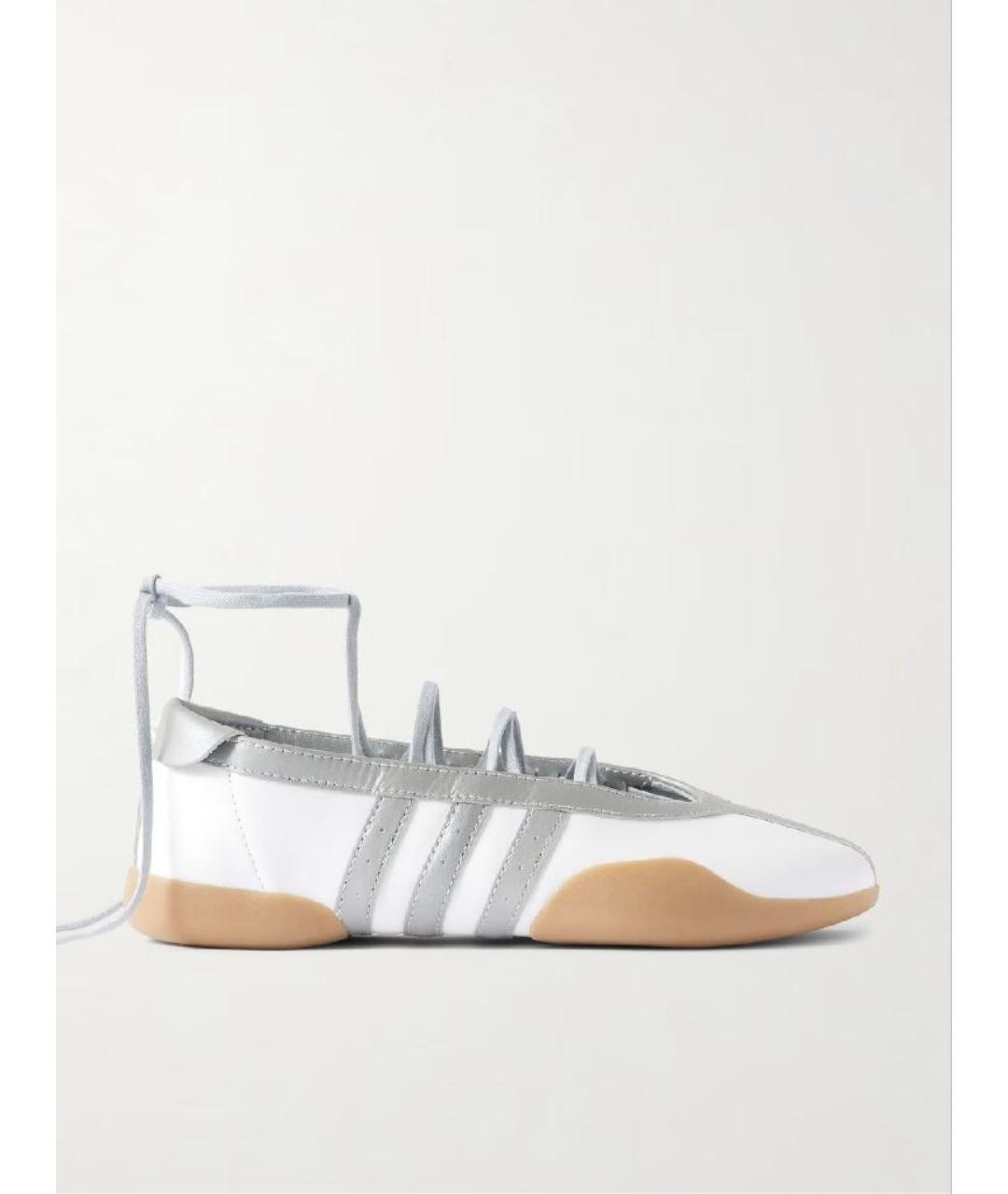ADIDAS Белые кожаные балетки, фото 10