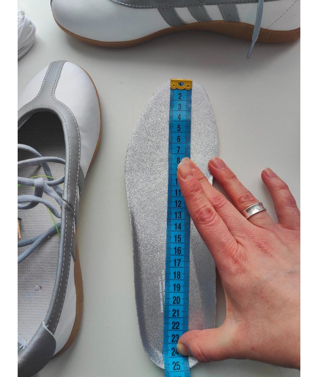 ADIDAS Белые кожаные балетки, фото 7